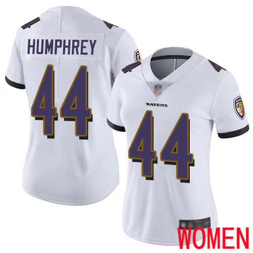 Baltimore Ravens Limited White Women Marlon Humphrey Road Jersey NFL Football #44 Vapor Untouchable